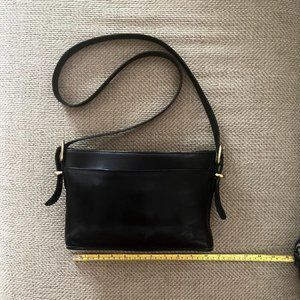 Green Fields genuine leather purse/crossbody/shoulder bag, black